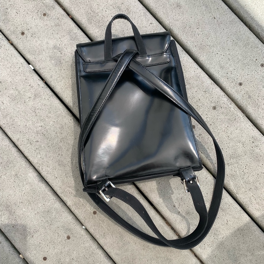 Vintage 90’s Black Rectangular Backpack - image 2